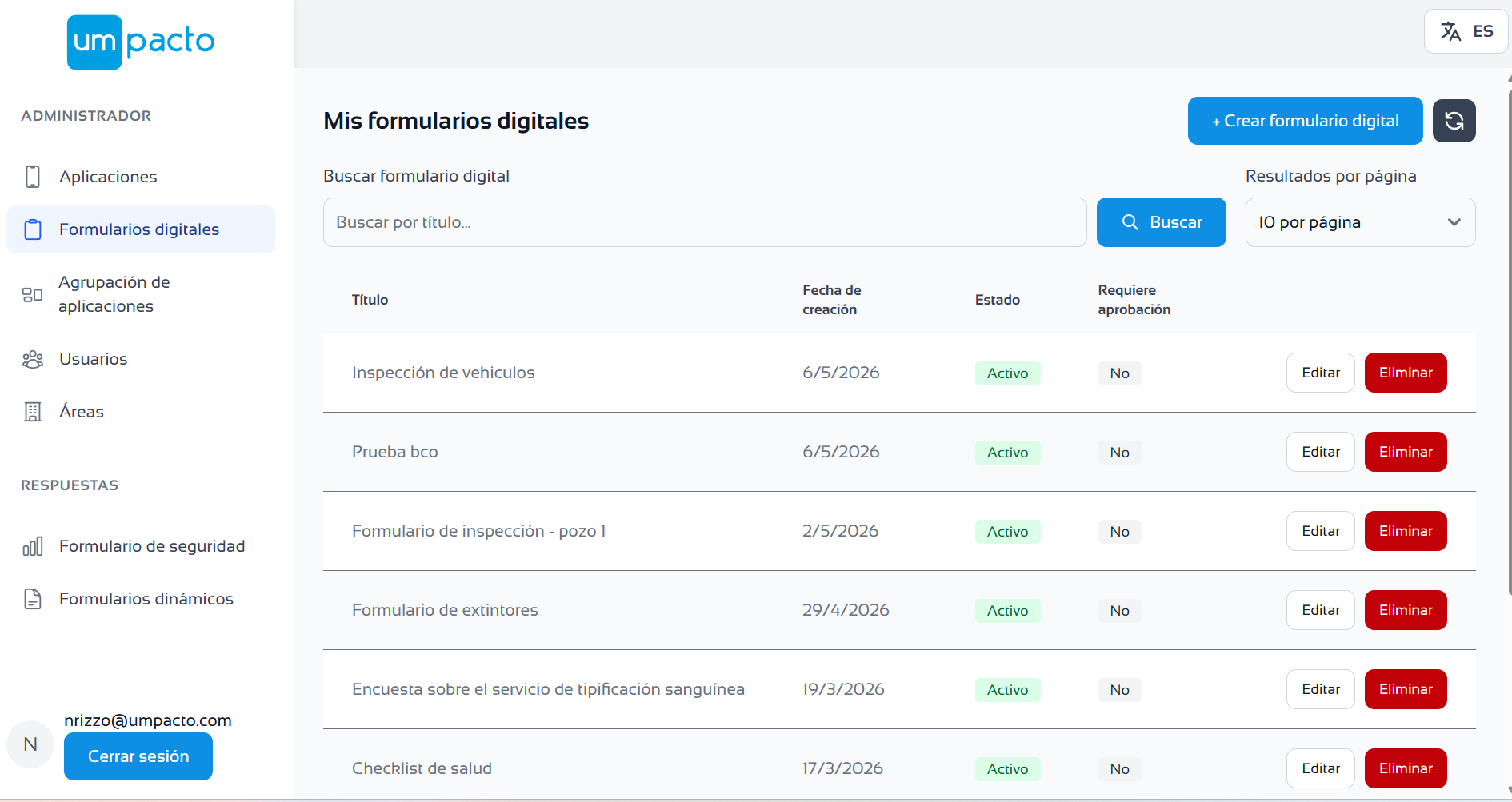 QForms admin panel